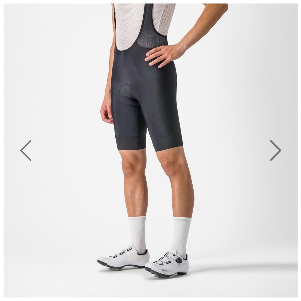 Castelli Men's Entrata Bibshort Black Cycling Shorts Size XXL, Navy Blue